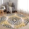 World Rug Gallery Modern Floral Circles Design 2'x10' Yellow Runner Rug 9099YELLOW2X10 - alternate 5